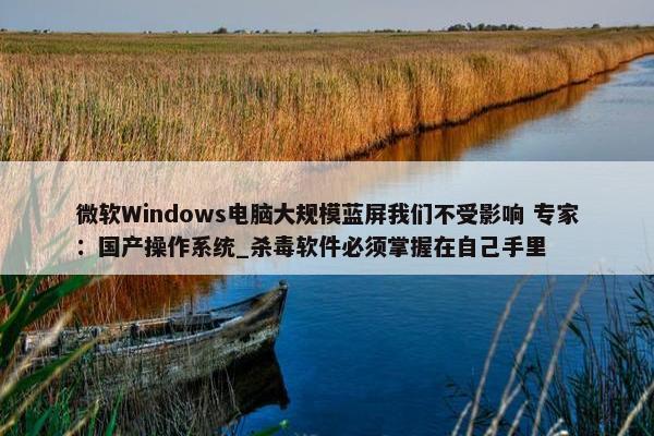 微软Windows电脑大规模蓝屏我们不受影响 专家：国产操作系统_杀毒软件必须掌握在自己手里