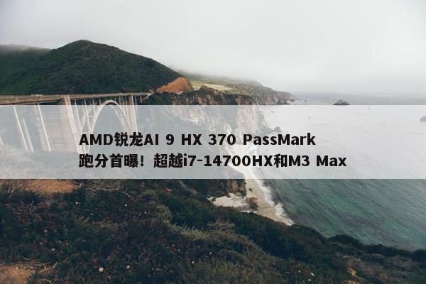 AMD锐龙AI 9 HX 370 PassMark跑分首曝！超越i7-14700HX和M3 Max