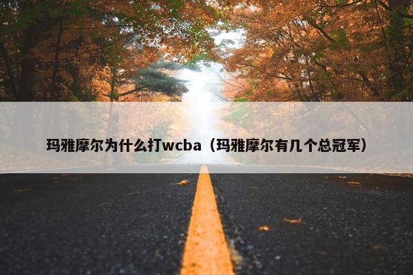 玛雅摩尔为什么打wcba（玛雅摩尔有几个总冠军）