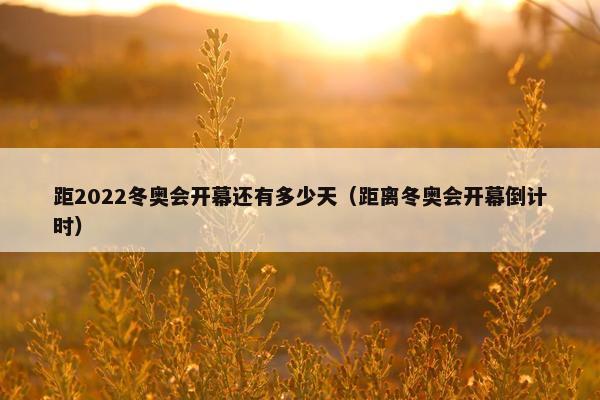 距2022冬奥会开幕还有多少天（距离冬奥会开幕倒计时）