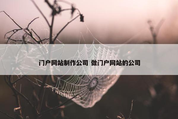 门户网站制作公司 做门户网站的公司