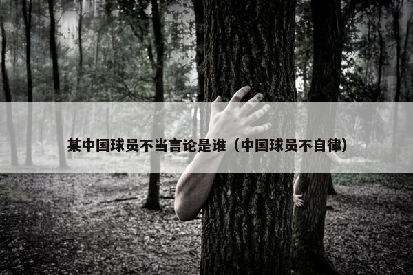 某中国球员不当言论是谁（中国球员不自律）