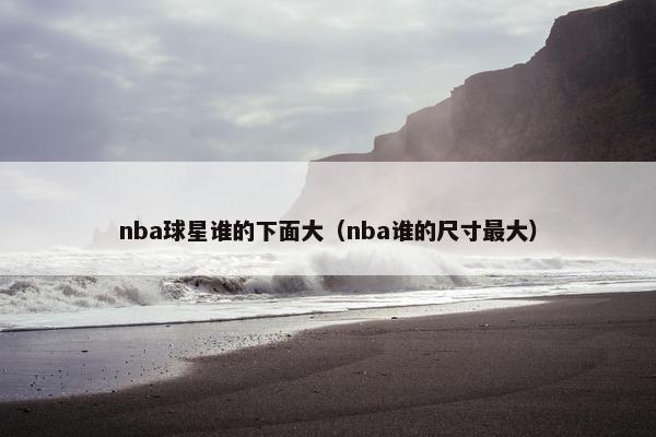 nba球星谁的下面大（nba谁的尺寸最大）