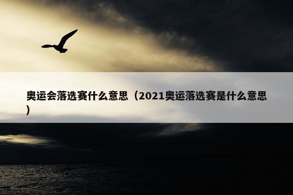 奥运会落选赛什么意思（2021奥运落选赛是什么意思）