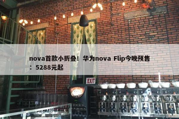 nova首款小折叠！华为nova Flip今晚预售：5288元起