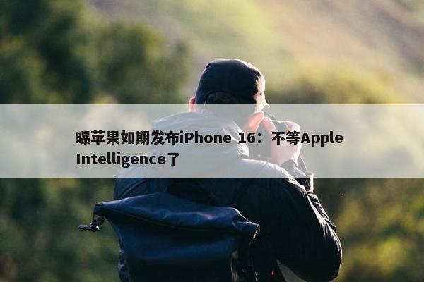 曝苹果如期发布iPhone 16：不等Apple Intelligence了