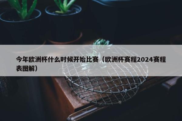 今年欧洲杯什么时候开始比赛（欧洲杯赛程2024赛程表图解）