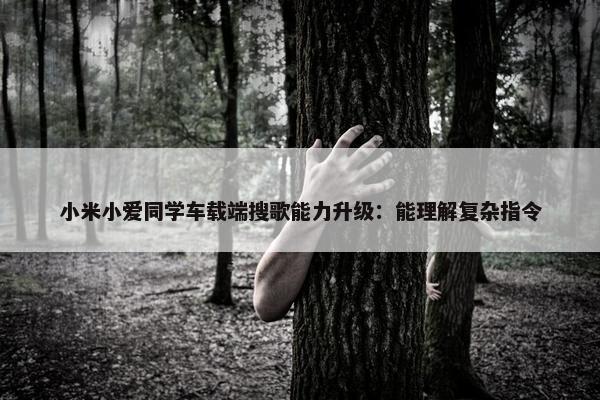 小米小爱同学车载端搜歌能力升级：能理解复杂指令