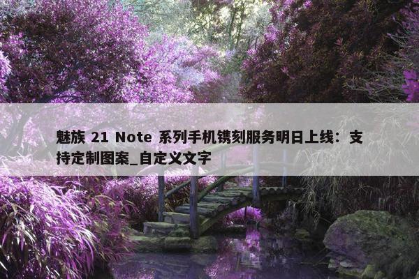 魅族 21 Note 系列手机镌刻服务明日上线：支持定制图案_自定义文字