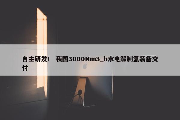 自主研发！ 我国3000Nm3_h水电解制氢装备交付