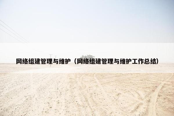 网络组建管理与维护（网络组建管理与维护工作总结）