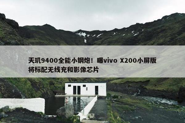 天玑9400全能小钢炮！曝vivo X200小屏版将标配无线充和影像芯片