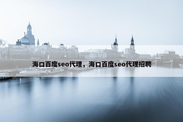 海口百度seo代理，海口百度seo代理招聘