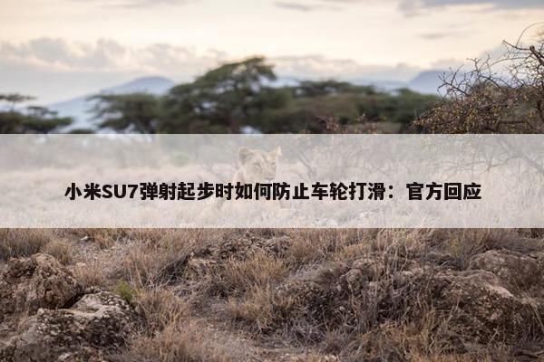 小米SU7弹射起步时如何防止车轮打滑：官方回应