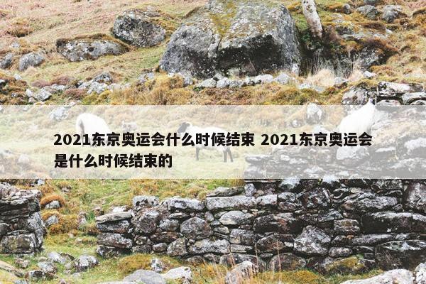 2021东京奥运会什么时候结束 2021东京奥运会是什么时候结束的