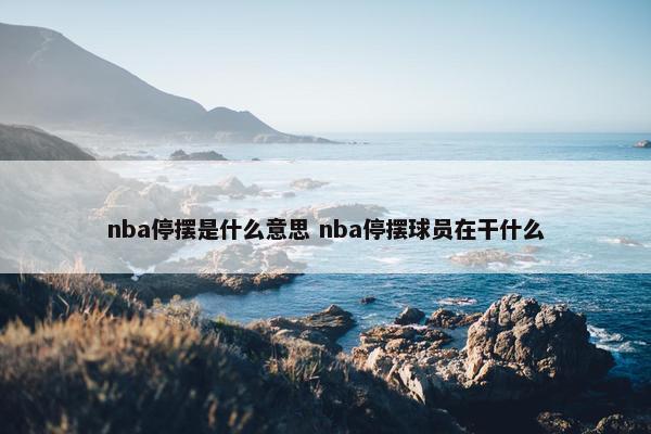 nba停摆是什么意思 nba停摆球员在干什么