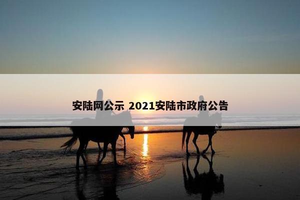 安陆网公示 2021安陆市政府公告