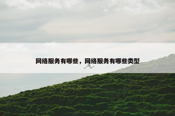 网络服务有哪些，网络服务有哪些类型