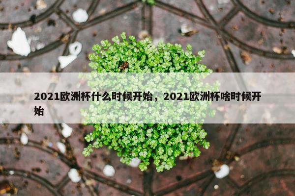 2021欧洲杯什么时候开始，2021欧洲杯啥时候开始