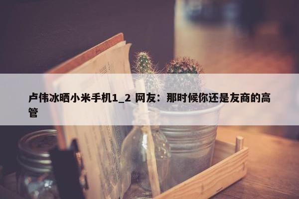 卢伟冰晒小米手机1_2 网友：那时候你还是友商的高管