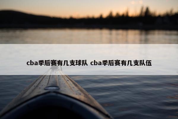 cba季后赛有几支球队 cba季后赛有几支队伍