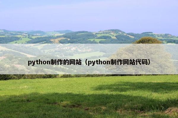 python制作的网站（python制作网站代码）