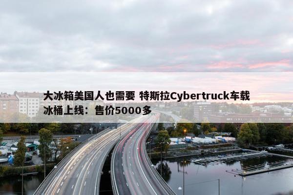 大冰箱美国人也需要 特斯拉Cybertruck车载冰桶上线：售价5000多