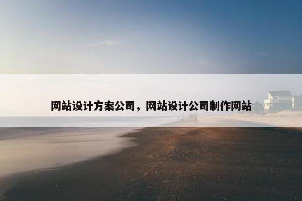 网站设计方案公司，网站设计公司制作网站