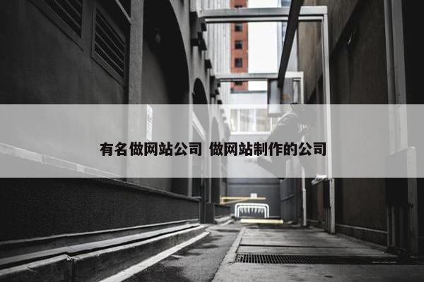 有名做网站公司 做网站制作的公司