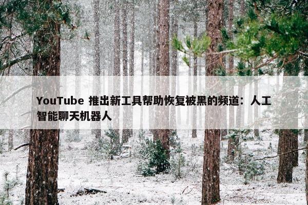 YouTube 推出新工具帮助恢复被黑的频道：人工智能聊天机器人