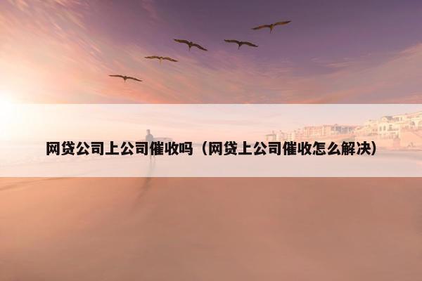 网贷公司上公司催收吗（网贷上公司催收怎么解决）