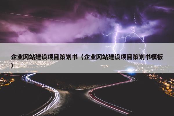 企业网站建设项目策划书（企业网站建设项目策划书模板）