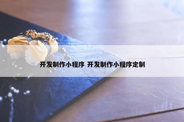 开发制作小程序 开发制作小程序定制