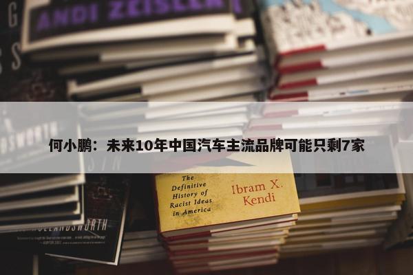 何小鹏：未来10年中国汽车主流品牌可能只剩7家