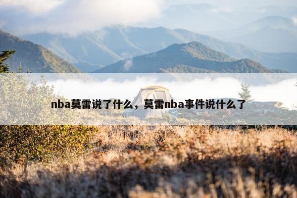 nba莫雷说了什么，莫雷nba事件说什么了