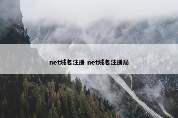 net域名注册 net域名注册局