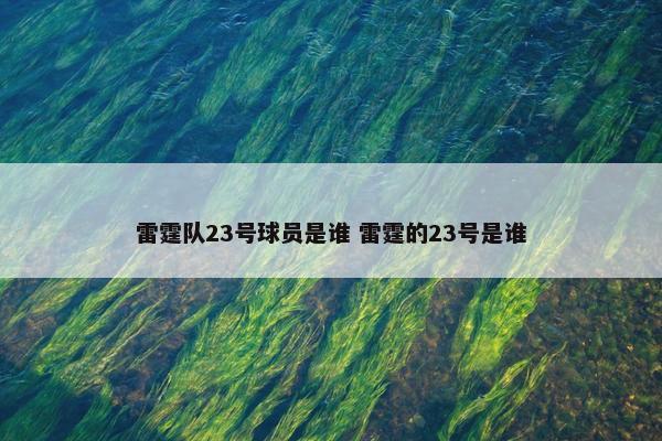 雷霆队23号球员是谁 雷霆的23号是谁