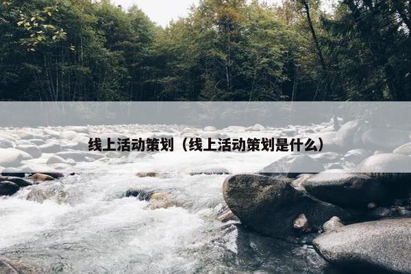 线上活动策划（线上活动策划是什么）