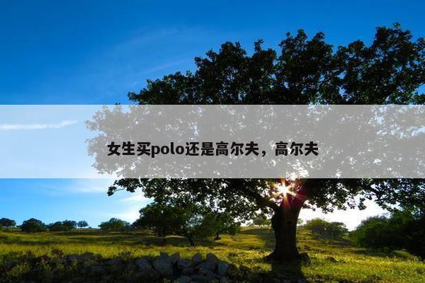 女生买polo还是高尔夫，高尔夫