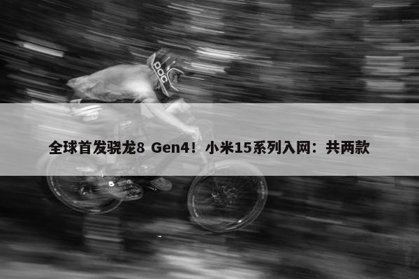 全球首发骁龙8 Gen4！小米15系列入网：共两款