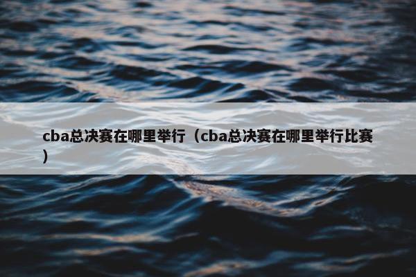 cba总决赛在哪里举行（cba总决赛在哪里举行比赛）