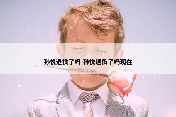 孙悦退役了吗 孙悦退役了吗现在