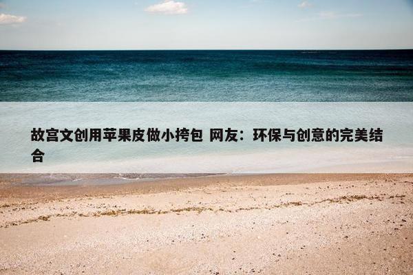 故宫文创用苹果皮做小挎包 网友：环保与创意的完美结合