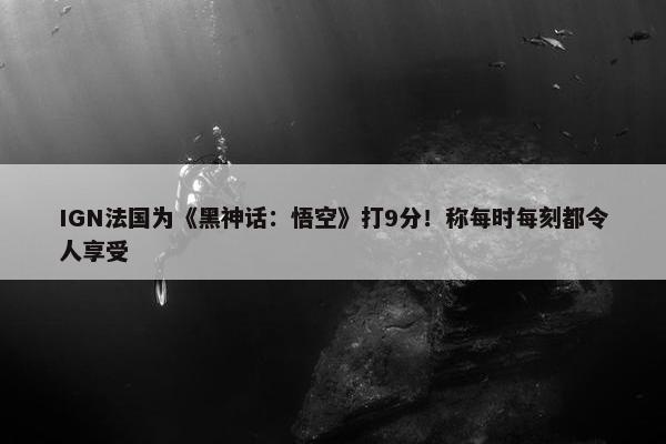 IGN法国为《黑神话：悟空》打9分！称每时每刻都令人享受