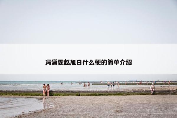 冯潇霆赵旭日什么梗的简单介绍