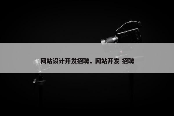 网站设计开发招聘，网站开发 招聘