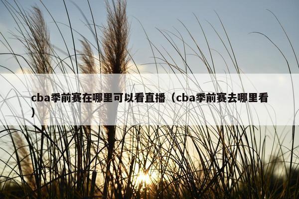 cba季前赛在哪里可以看直播（cba季前赛去哪里看）