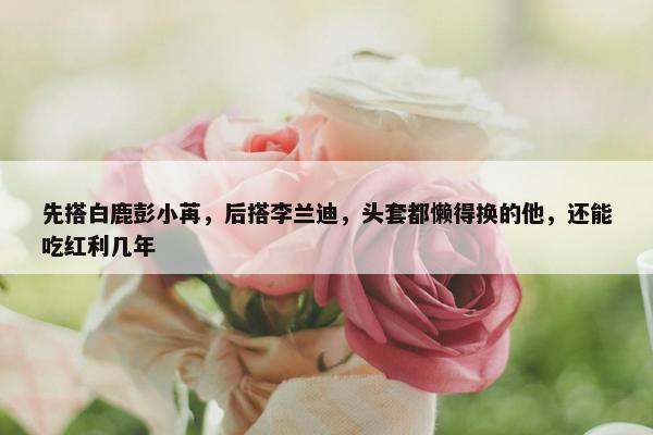 先搭白鹿彭小苒，后搭李兰迪，头套都懒得换的他，还能吃红利几年