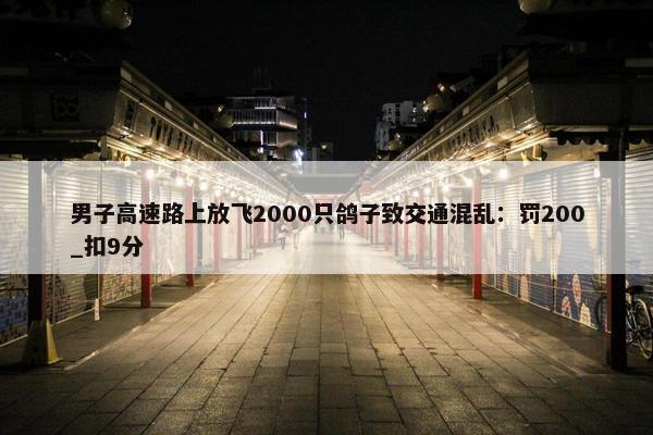 男子高速路上放飞2000只鸽子致交通混乱：罚200_扣9分