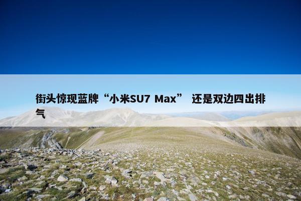 街头惊现蓝牌“小米SU7 Max” 还是双边四出排气